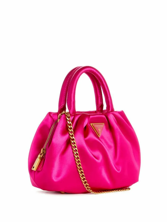 Women Handbags GUESS Tori Satin Mini Frame Satchel Fuchsia Women Handbags GUESS Tori Satin Mini Frame Satchel Fuchsia