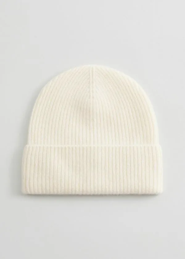 Women Headwear and Other Stories Cashmere Beanie Cream
