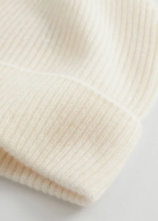 Women Headwear and Other Stories Cashmere Beanie Cream Women Headwear and Other Stories Cashmere Beanie Cream