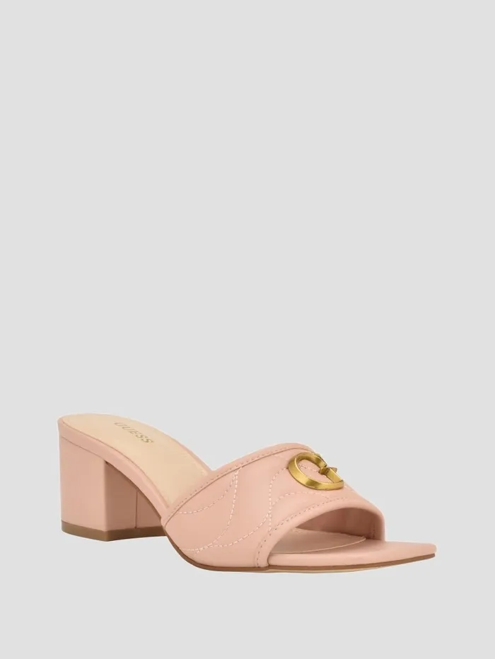 Women Heels GUESS Ulliy Heeled Sandals Light Natural 110