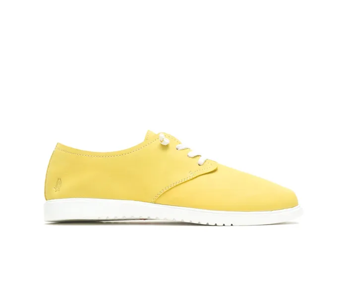 Women Hush Puppies Everyday Lace Up Sun Yellow Nubuck Sneakers