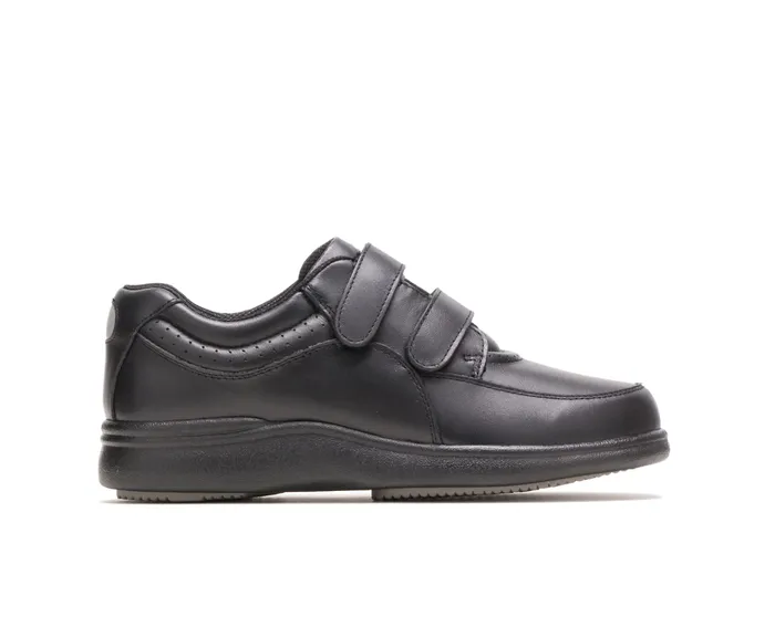 Women Hush Puppies Power Walker Ii Black Leather Walking Shoes
