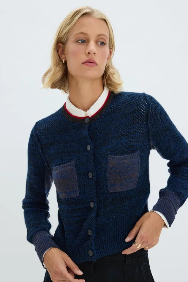 Women Indigo Cashmere Lina Cardigan Raquel Allegra Tops