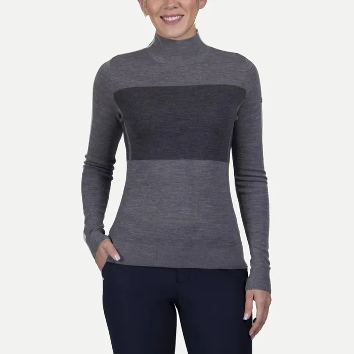 Women Ines Sweater Pewter KJUS Midlayers and Sweaters