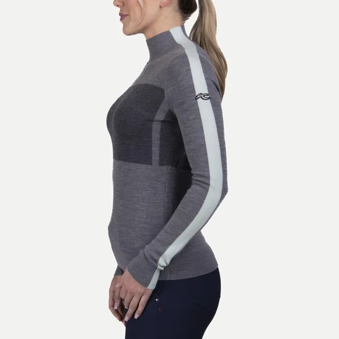 Women Ines Sweater Pewter KJUS Midlayers and Sweaters