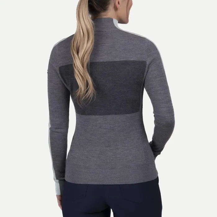 Women Ines Sweater Pewter KJUS Midlayers and Sweaters