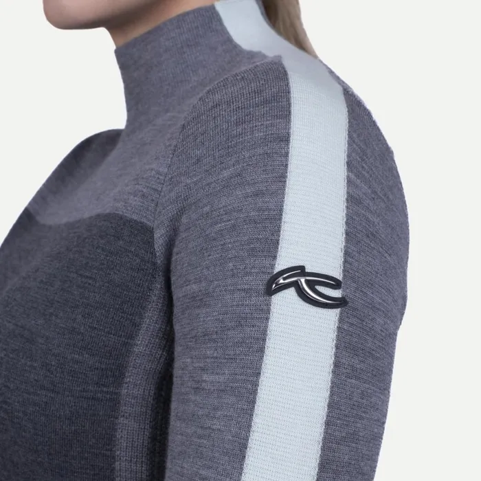Women Ines Sweater Pewter KJUS Midlayers and Sweaters