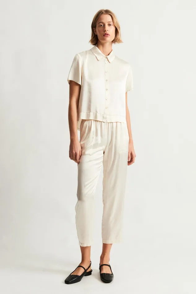 Women Ivory Calista Blouse Raquel Allegra Sweaters and Knits
