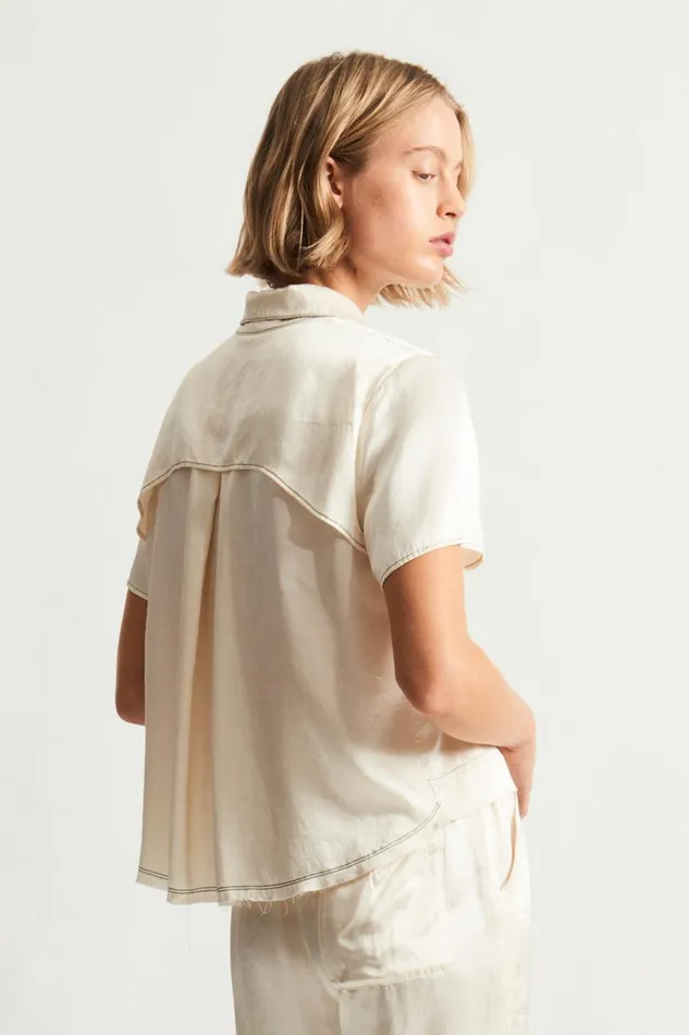 Women Ivory Calista Blouse Raquel Allegra Sweaters and Knits