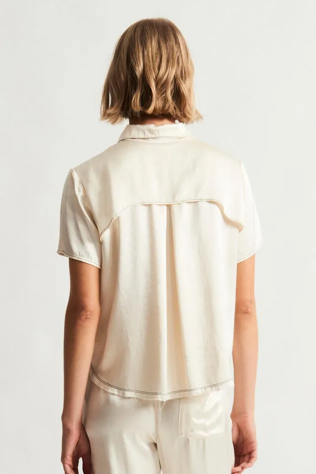 Women Ivory Calista Blouse Raquel Allegra Sweaters and Knits