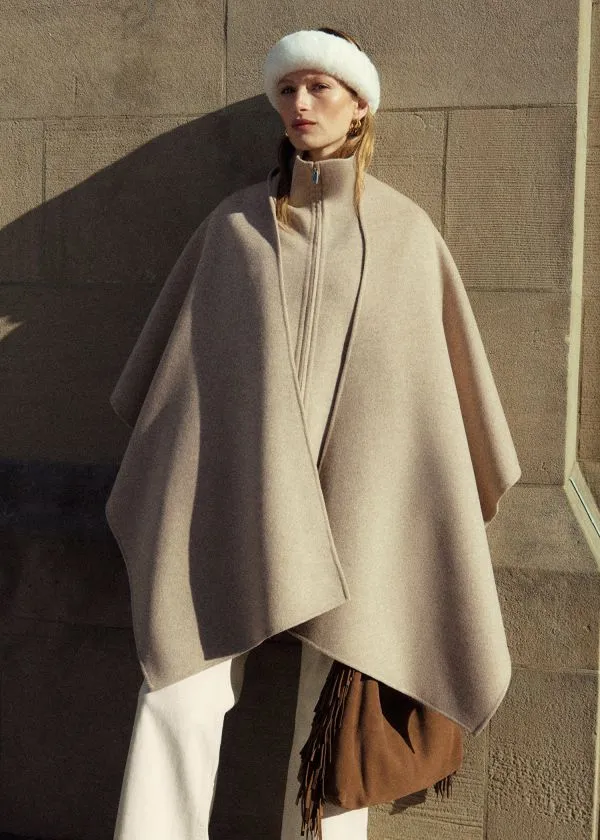 Women Jackets and Coats and Other Stories Asymmetric Wool Cape Beige Women Jackets and Coats and Other Stories Asymmetric Wool Cape Beige
