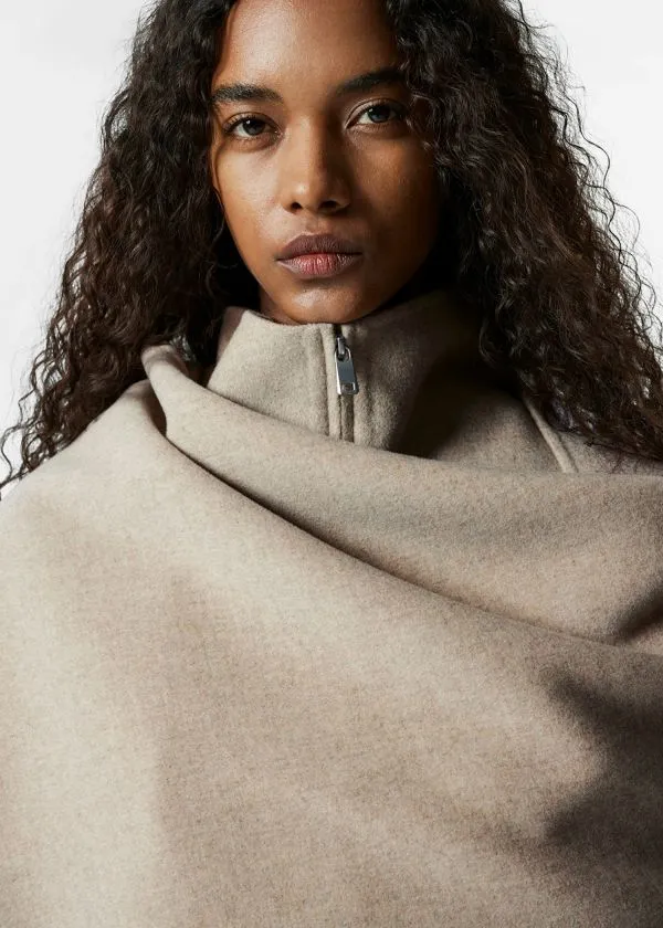 Women Jackets and Coats and Other Stories Asymmetric Wool Cape Beige Women Jackets and Coats and Other Stories Asymmetric Wool Cape Beige