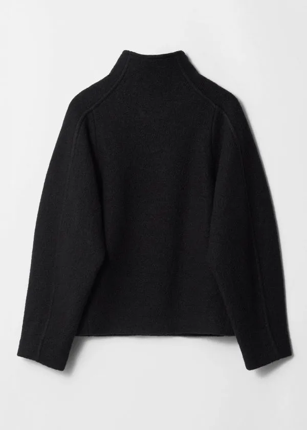 Women Jackets and Coats and Other Stories Asymmetric Wool Jacket Black