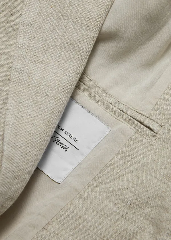 Women Jackets and Coats and Other Stories Fitted Linen Blazer Beige