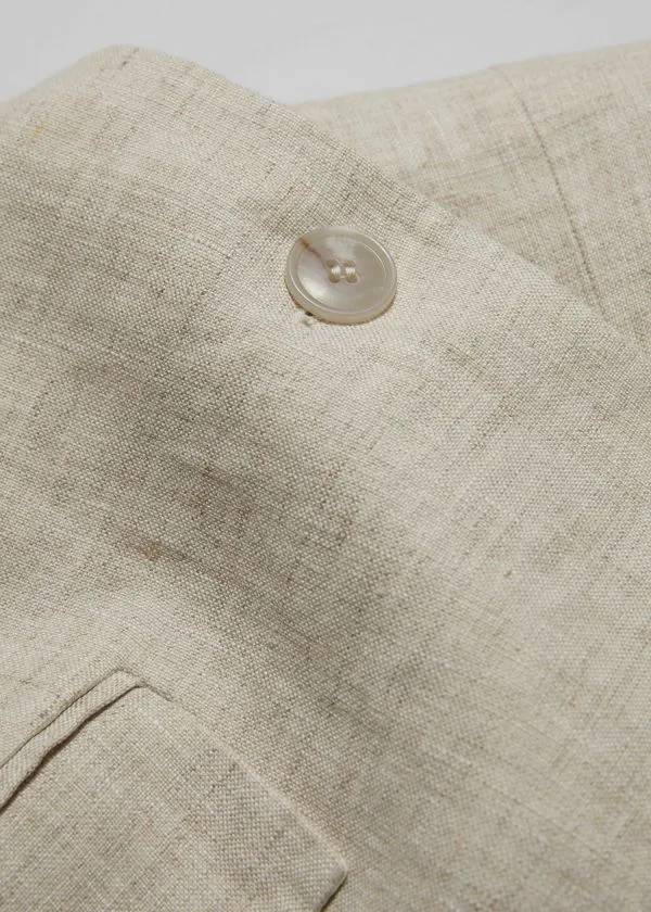 Women Jackets and Coats and Other Stories Fitted Linen Blazer Beige