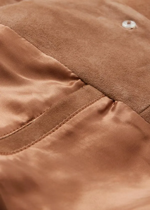 Women Jackets and Coats and Other Stories Fringe Suede Jacket Brown
