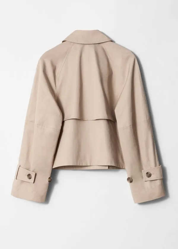Women Jackets and Coats and Other Stories Short Trench Coat Jacket Beige