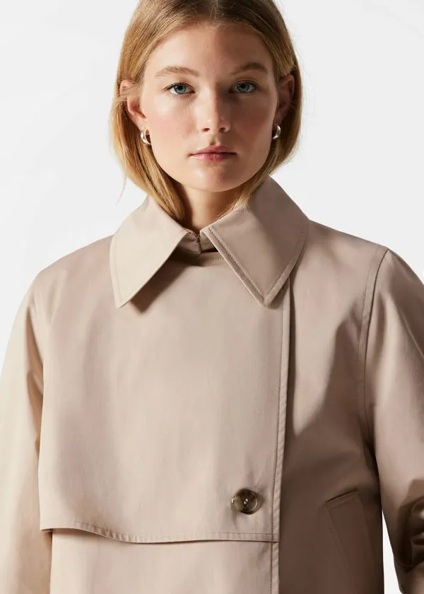 Women Jackets and Coats and Other Stories Short Trench Coat Jacket Beige