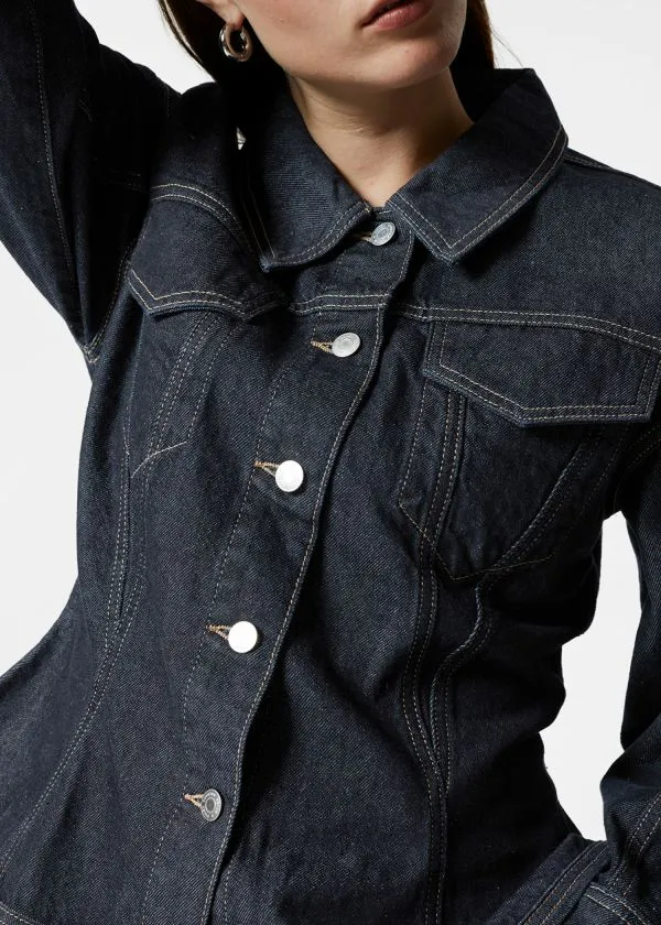 Women Jackets and Coats and Other Stories Tailored Denim Jacket Blue