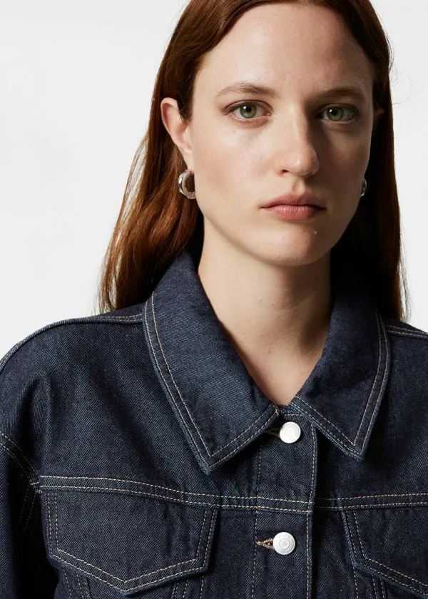 Women Jackets and Coats and Other Stories Tailored Denim Jacket Blue