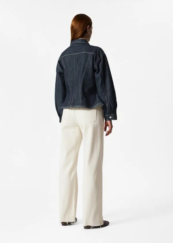 Women Jackets and Coats and Other Stories Tailored Denim Jacket Blue