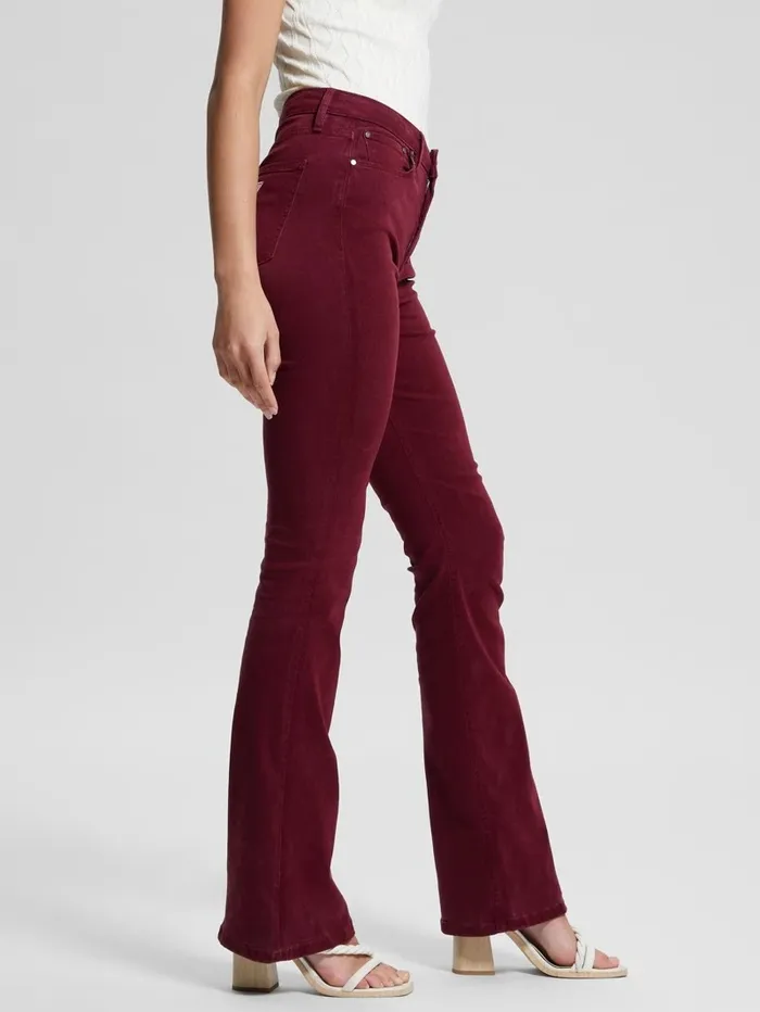 Women Jeans and Denim GUESS Eco Sexy Flare Velvet Pants Mystic Wine