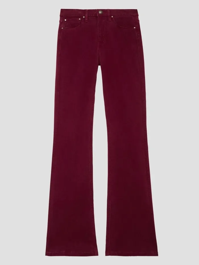 Women Jeans and Denim GUESS Eco Sexy Flare Velvet Pants Mystic Wine