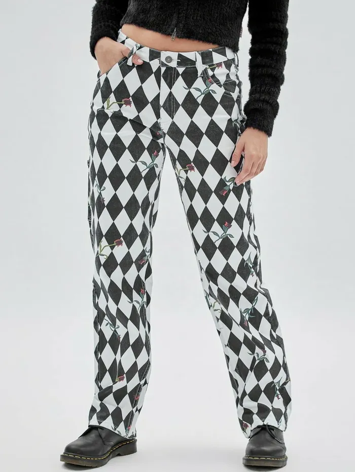 Women Jeans and Denim GUESS GUESS Originals Diamond Carpenter Jeans Jet Black Multi Women Jeans and Denim GUESS GUESS Originals Diamond Carpenter Jeans Jet Black Multi