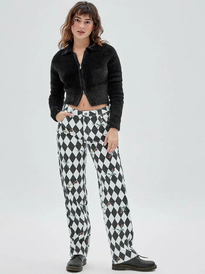 Women Jeans and Denim GUESS GUESS Originals Diamond Carpenter Jeans Jet Black Multi Women Jeans and Denim GUESS GUESS Originals Diamond Carpenter Jeans Jet Black Multi