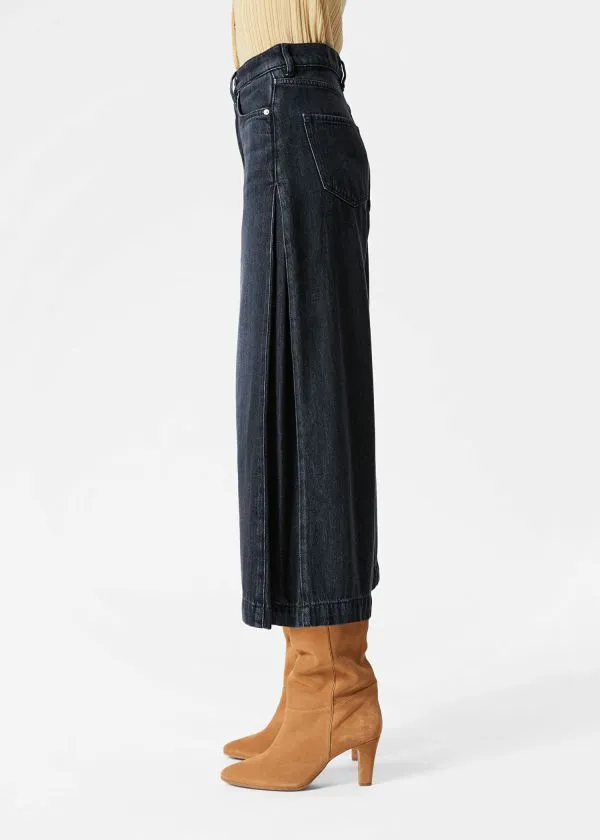 Women Jeans and Other Stories Cropped WideLeg Jeans Black