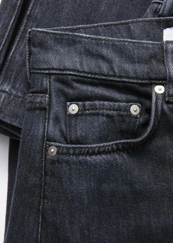 Women Jeans and Other Stories Cropped WideLeg Jeans Black