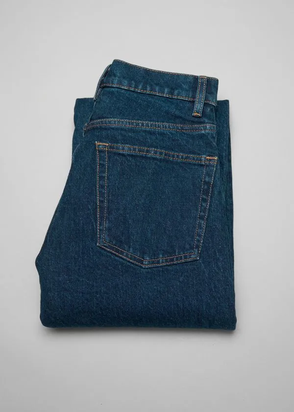 Women Jeans and Other Stories Cropped WideLeg Jeans Mid Blue