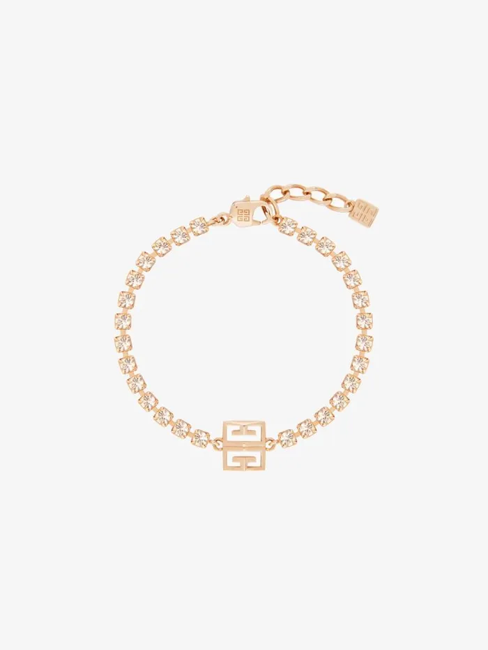 Women Jewelry Givenchy 4G Bracelet In Metal With Crystals Rose Golden