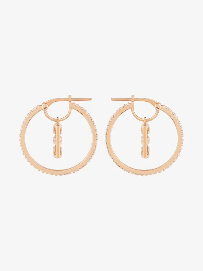 Women Jewelry Givenchy 4G Earrings In Metal With Crystals Rose Golden Women Jewelry Givenchy 4G Earrings In Metal With Crystals Rose Golden