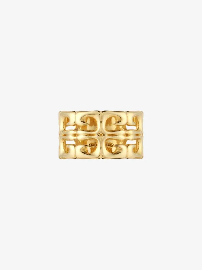 Women Jewelry Givenchy 4G Liquid Ring In Metal Golden Yellow