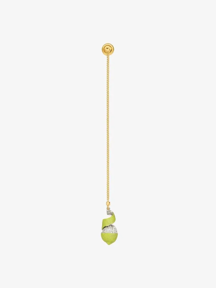 Women Jewelry Givenchy Charm Lemon Earring In Metal And Enamel With Crystals Silveryyellow Women Jewelry Givenchy Charm Lemon Earring In Metal And Enamel With Crystals Silveryyellow