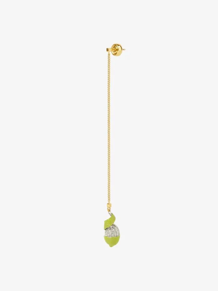 Women Jewelry Givenchy Charm Lemon Earring In Metal And Enamel With Crystals Silveryyellow Women Jewelry Givenchy Charm Lemon Earring In Metal And Enamel With Crystals Silveryyellow