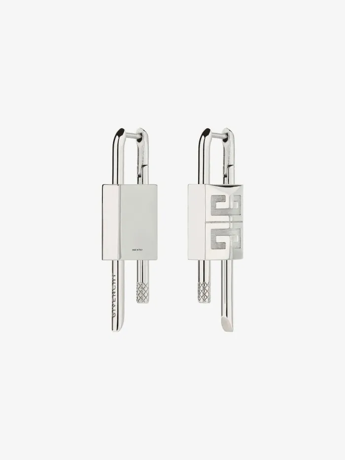 Women Jewelry Givenchy Lock Earrings In Metal Silvery Women Jewelry Givenchy Lock Earrings In Metal Silvery