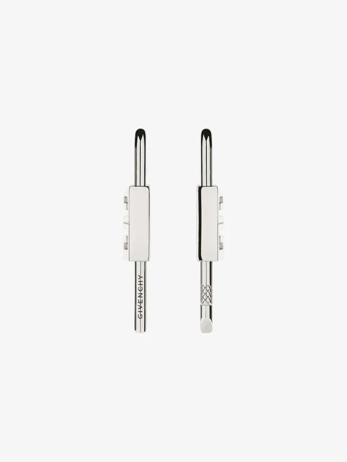 Women Jewelry Givenchy Lock Earrings In Metal Silvery Women Jewelry Givenchy Lock Earrings In Metal Silvery