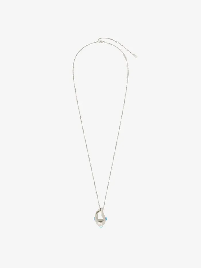 Women Jewelry Givenchy Organic Necklace In Metal And Resin Turquoise