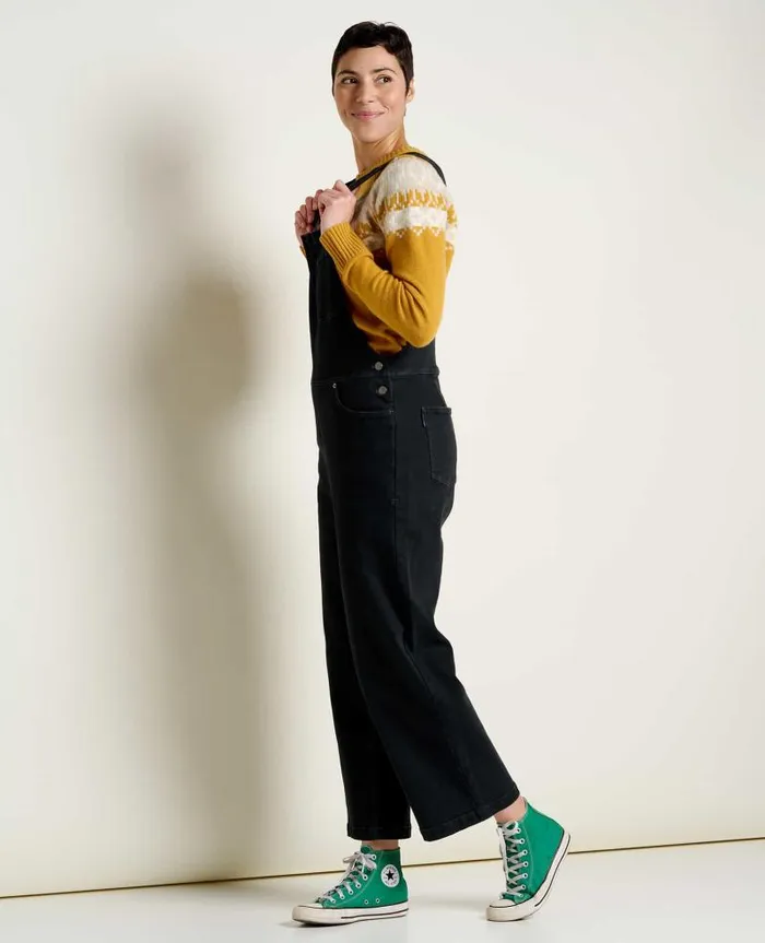 Women Jumpsuits and Overalls Toad and Co Balsam Seeded Denim Overall Washed Black