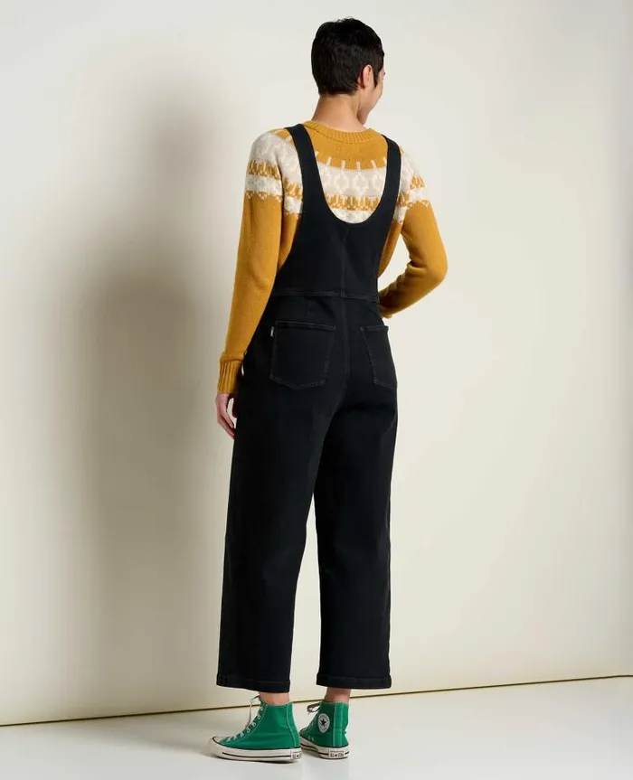 Women Jumpsuits and Overalls Toad and Co Balsam Seeded Denim Overall Washed Black