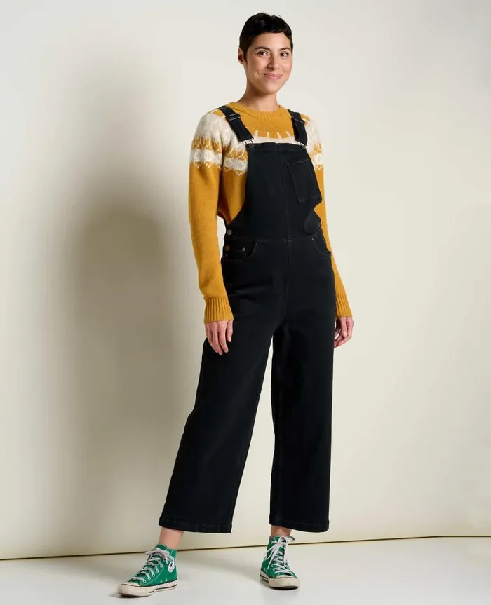 Women Jumpsuits and Overalls Toad and Co Balsam Seeded Denim Overall Washed Black
