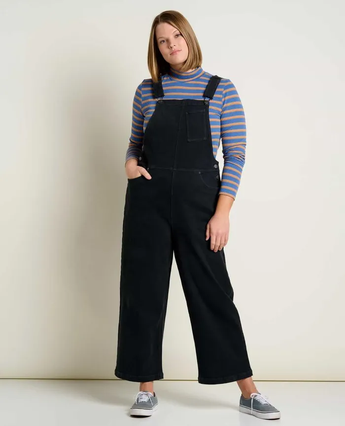 Women Jumpsuits and Overalls Toad and Co Balsam Seeded Denim Overall Washed Black