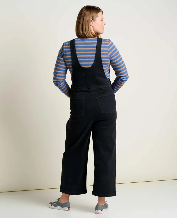 Women Jumpsuits and Overalls Toad and Co Balsam Seeded Denim Overall Washed Black