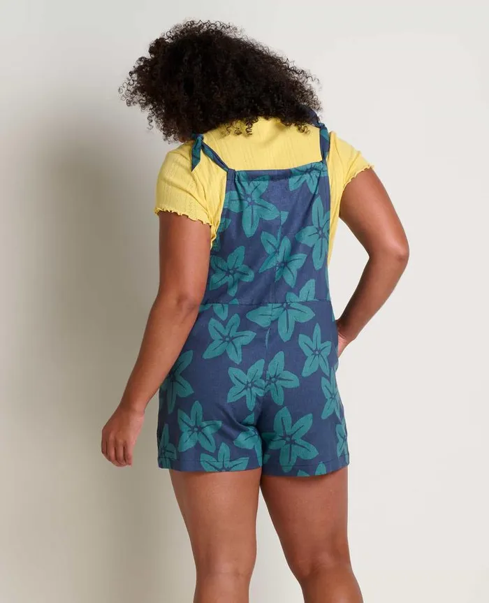 Women Jumpsuits and Overalls Toad and Co Taj Hemp Shorterall Jasper Large Floral Print