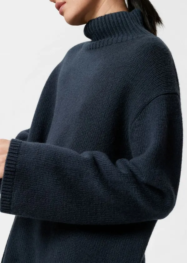 Women Knitwear and Other Stories CashmereBlend Turtleneck Jumper Navy Women Knitwear and Other Stories CashmereBlend Turtleneck Jumper Navy