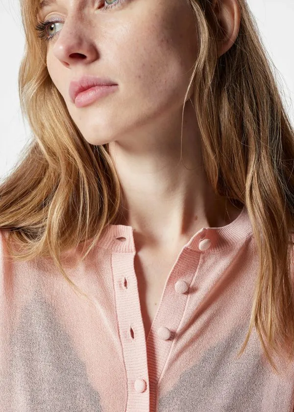 Women Knitwear and Other Stories Fine Knitted Cardigan Pink