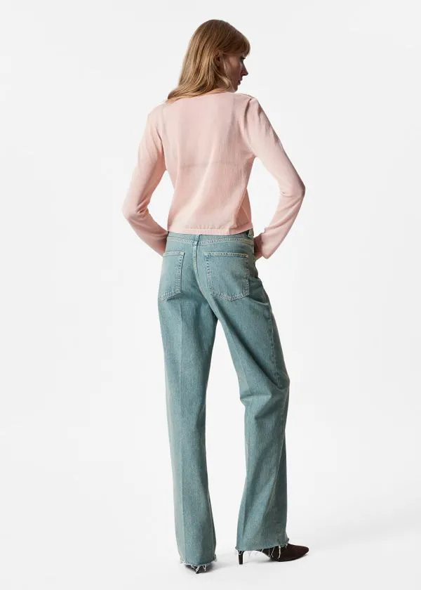 Women Knitwear and Other Stories Fine Knitted Cardigan Pink