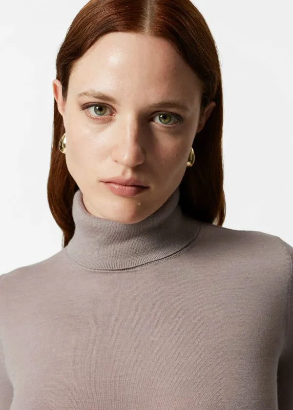 Women Knitwear and Other Stories Merino Turtleneck Jumper Mole